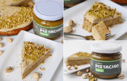 Fitnes recept: Netradicionalna pistacijeva torta s kremo iz rikote, beljakovin in pistacijevega masla