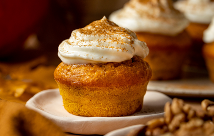 Fitnes recept: Bučni kolački (cupcakes) z glazuro iz quark sira