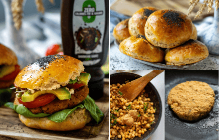 Fitnes recept: Vegetarijanski hamburger s pirino žemljico in čičerikino pleskavico